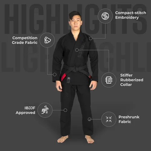 Vista 4 de Sanabul Destacados Pro Brasileño Jiu Jitsu Gi Premium BJJ Gi IBJJF Competición