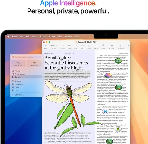 Vista 5 de Apple Laptop MacBook Air 2025 de 13 pulgadas con chip M4: diseñada para Apple Intelligence, pantalla de retina líquida de 13.6 pulgadas, memoria