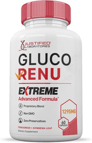 Vista 4 de Gluco Renu Extreme 1295MG Glyco Support Píldoras Fórmula Advacned Gluo Renew Soporte de glucógeno formulado con cúrcuma berberina resveratrol ajo