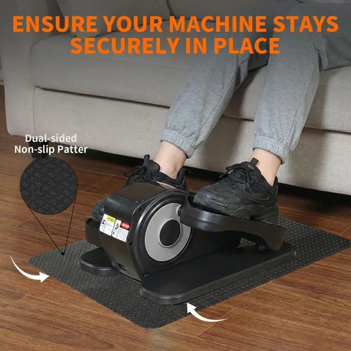 Vista 2 de Stepwaver - Alfombrilla antideslizante de goma de doble cara para máquina elíptica, alfombrilla antideslizante de 24 x 17 pulgadas para placa