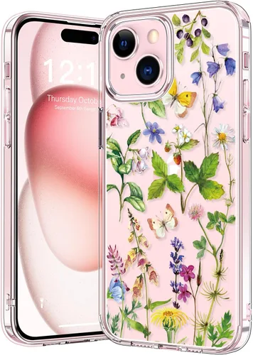 Vista 91 de bicol - Funda protectora a prueba de golpes para iPhone 15 Plus, funda delgada de acrílico transparente y diseños modernos para niña y mujer, 6.7