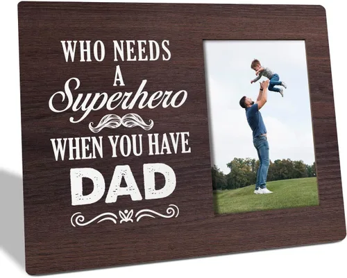 Vista 8 de Regalos para papá: placa de marco de fotos, feliz día del padre, divertido marco de fotos, regalo ideal para papá de hija o hijo