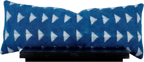 Vista 12 de Trade Star Mudcloth - Funda de cojín decorativa para lumbar, 100% algodón, color índigo, estilo granja, funda de almohada gruesa, estilo bohemio