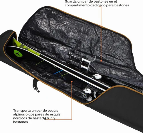 Vista 2 de Thule RoundTrip - Bolsa para esquís Negro