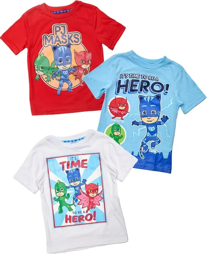 Vista 7 de Pj Masks 3 playeras para niños