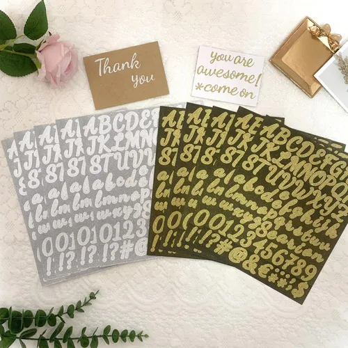 Vista 7 de 1190 piezas de 10 hojas de calcomanías negras grandes de letras de números, vinilo de 2 pulgadas, autoadhesivas, impermeables, para gorras