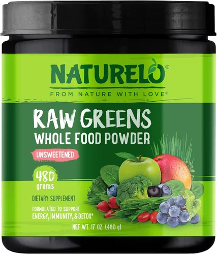 Vista 9 de NATURELO Polvo de superalimento de verduras crudas 240 gramos, mezcla de bayas - Apoya la energía, la inmunidad y la desintoxicación - Incluye