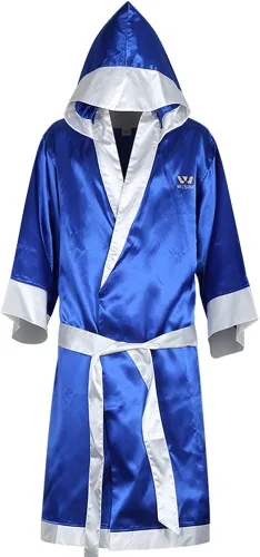 Vista 3 de Wesing - Bata de boxeo con capucha para hombres y mujeres, de satén