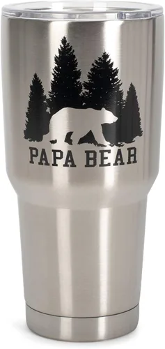 Vista 7 de Elanze Designs Best Dad Ever - Taza de viaje de acero inoxidable de 30 onzas con tapa