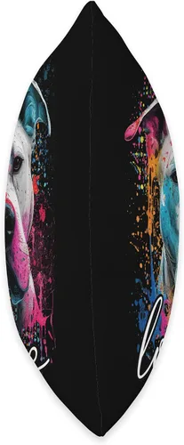 Vista 2 de Cute Splash Art Dogo Argentino Gifts Men Women Colorful Splash Art Love is My Dogo Argentino Mama - Almohada de retrato de 16 x 16 pulgadas