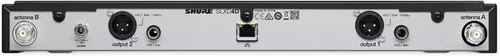 Vista 3 de Sistema de micrófono inalámbrico digital de doble canal Shure SLXD24D/SM58 - Incluye dos transmisores de mano SLXD2 con cápsulas de micrófono vocal
