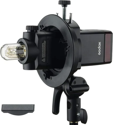 Vista 6 de Godox S2 Speedlite - Soporte tipo S, soporte Speedlight Bowens compatible con flash de cámara Godox, V1 AD200Pro AD400Pro AD200 V860II TT685 TT600
