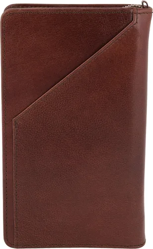 Vista 2 de KRAFTIQ SIMON- Cartera de viaje de cuero genuino marrón curtido vegetal seguro RFID Marrón Vintage