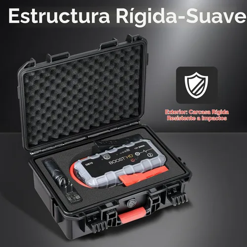 Vista 5 de Funda para NOCO Boost X GBX75 GB70 - Caja de transporte impermeable con espuma personalizada Negro