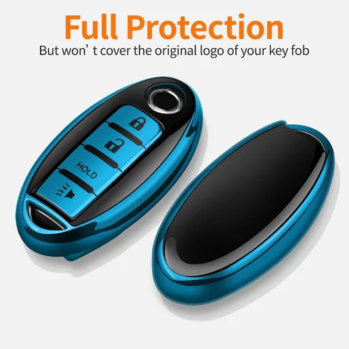 Vista 3 de Compatible con Nissan Funda para Llavero con Llavero de Cuero, Funda de Carcasa de Llave de TPU Suave Compatible con Llave Remota Inteligente