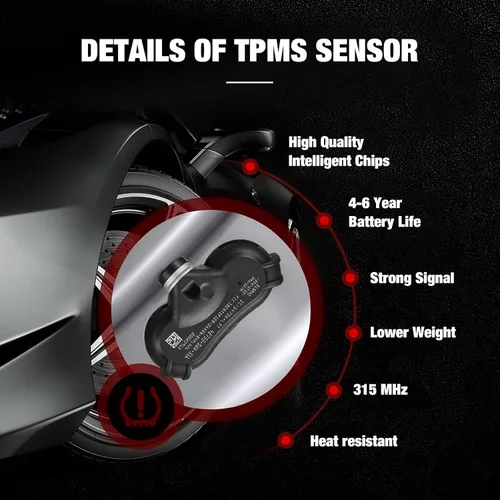 Vista 3 de BDFHYK Sensor TPMS compatible con Honda 2007-2008 Fit, 2008-2012 Accord, 2007-2011 CRV 315Mhz sensor de monitoreo de presión de neumáticos