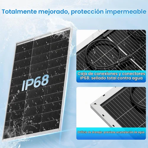Vista 7 de ECO-WORTHY Bifacial - Cargador de energía para módulo fotovoltaico rígido