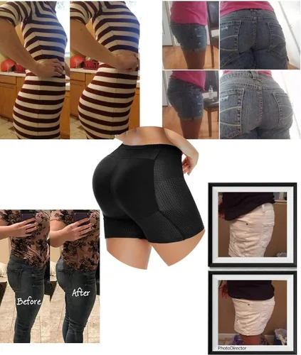 Vista 5 de NINGMI Calzoncillo de glúteos para mujer, sin costuras, realzador de cadera, almohadillas moldeadoras