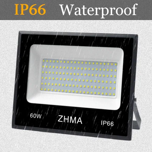 Vista 5 de Paquete de 3 luces LED de 60 W con enchufe (blanco cálido), luces de seguridad superbrillantes de 6000 lm (equivalente a luces halógenas de 300 W)