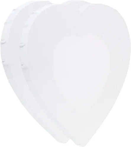 Vista 8 de PATIKIL Lienzos de pintura para pintura, paquete de 2 paneles de madera con forma de corazón de 4 x 4 pulgadas, paneles de arte en blanco estirados