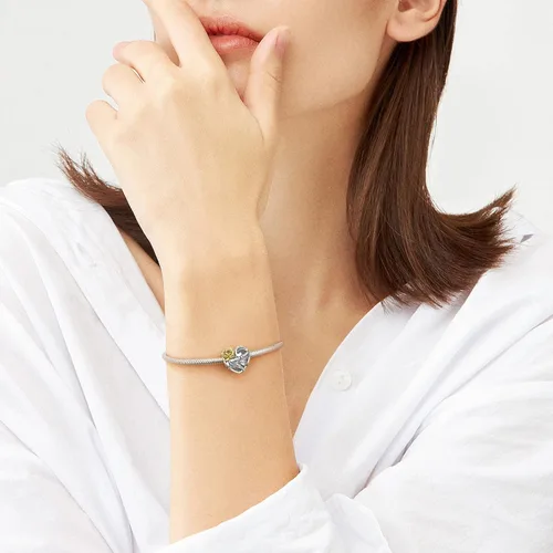 Vista 4 de SEVENWELL Dijes familiares para Pandora cuentas de plata de ley 925 con diseño de corazón para pulsera madre hermana hija esposa nana mejor amiga