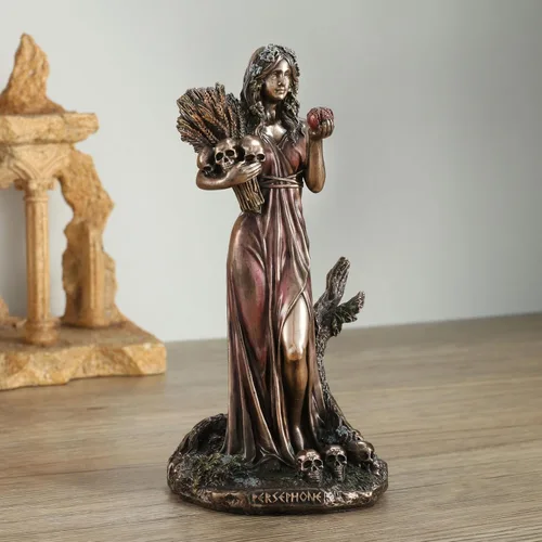 Vista 2 de Veronese Design 6 1/8 pulgadas Perséfone diosa griega de la resina de la escultura de la resina de la escultura de hierro fundido en frío final