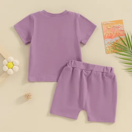 Vista 4 de FIOMVA Conjunto de 2 piezas a juego para hermana pequeña, ropa de verano para niña pequeña