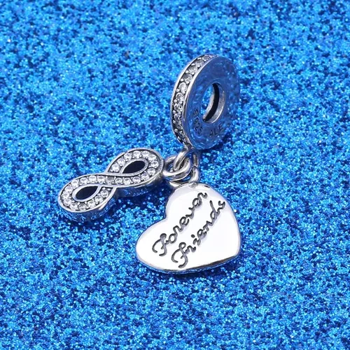Vista 3 de Dijes de plata de ley 925 para pulseras y collares, letras familiares, colgantes de avión, cuentas de viaje, dijes de árbol familiar, regalo
