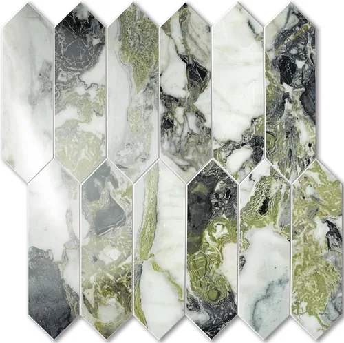 Vista 14 de Vamos Tile 1 hoja de azulejos brillantes con veta de mármol de madera para protector contra salpicaduras, despegar y pegar, azulejos de pared