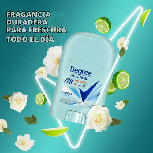 Vista 6 de Degree Protección clínica 5 en 1, paquete de 3 desodorantes antitranspirantes Prescription Strength 96H, sólido suave + desodorante