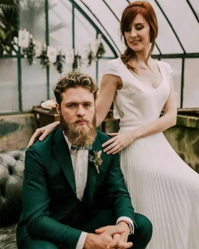 Vista 2 de Traje ajustado de 3 piezas para hombre, chaqueta de 2 botones para hombre, chaleco y pantalones para boda, graduación, negocios formales
