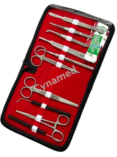 Vista 7 de Nuevo kit de disección de laboratorio de biología/anatomía/estudiante de medicina de acero inoxidable premium - mango de bisturí, cuchillas