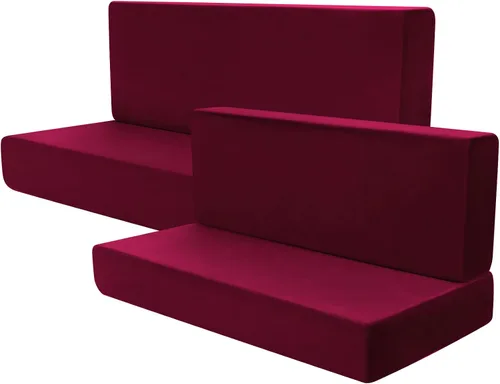 Vista 8 de Buryeah 4 piezas de fundas para cojines de comedor de RV Set de fundas para asientos de sofá, protector de muebles para autocaravana, 2 respaldos