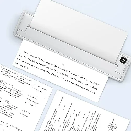 Vista 9 de Impresora térmica portátil A4 Mini impresora térmica 200dpi impresora sin tinta Bluetooth recargable impresora para oficina