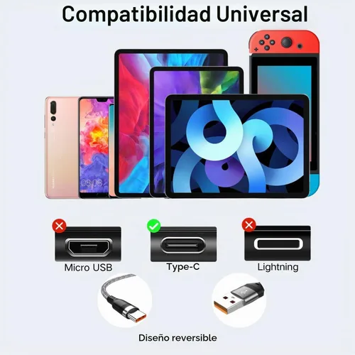 Vista 7 de Cable USB C de 20 pies, cable de carga rápida USB A a USB C 3A, cable de carga tipo C extralargo compatible con iPhone 15/15 Plus/15 Pro/15 Pro Max