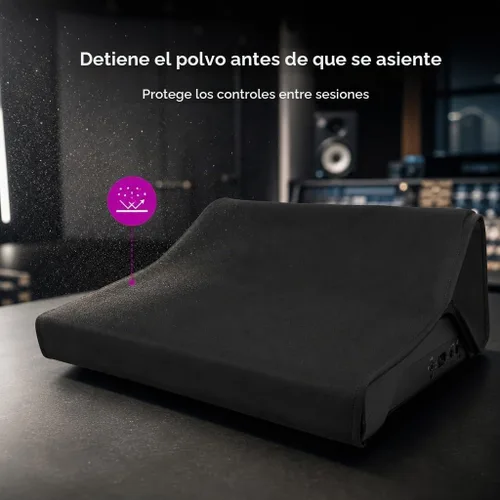 Vista 4 de DigitalDeckCovers - Cubierta antipolvo para mezclador BEHRINGER WING de 48 canales, color negro Tela resistente al agua, antiestática, resistente