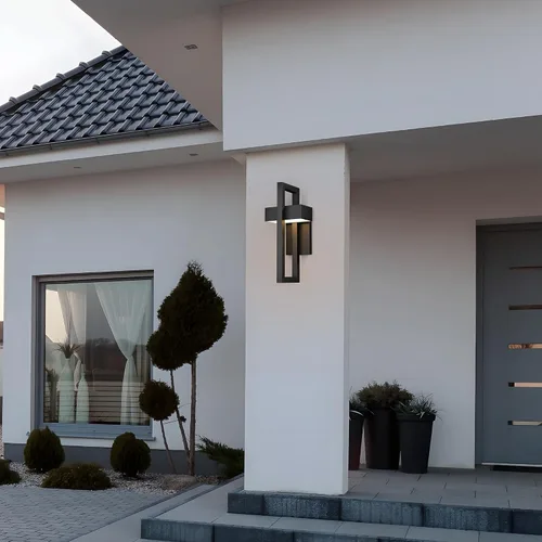 Vista 7 de LamQee Modernas luces de pared para exteriores de 3000 K, apliques de pared LED integrados para exteriores, accesorios de iluminación exterior