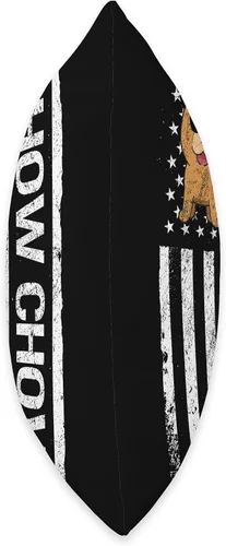 Vista 2 de Chow Chow Lover Apparel American USA Flag Funny Chow Dog Lover Throw Pillow, 18x18, Multicolor