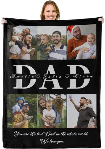 Vista 24 de Abybela Mantas personalizadas con fotos, mantas con fotos personalizadas con mis propias fotos, manta personalizada regalos para el día de la madre