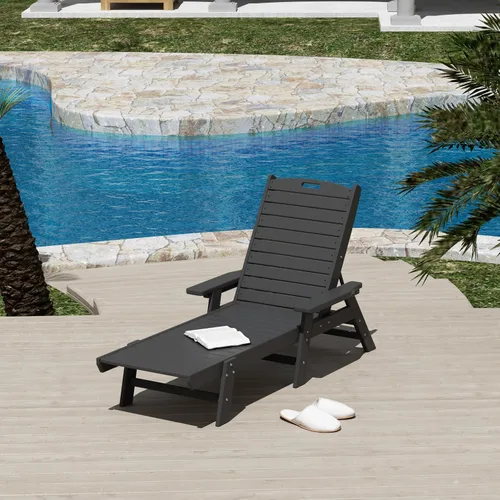 Vista 15 de WestinTrends Malibu Poly - Tumbona reclinable azul marino