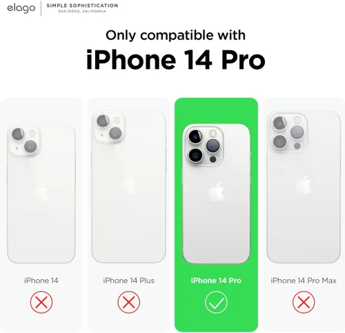 Vista 2 de elago Buckler - Funda compatible con iPhone 14 Pro de 6.1 pulgadas, protección contra caídas de grado militar de EE. UU., funda protectora