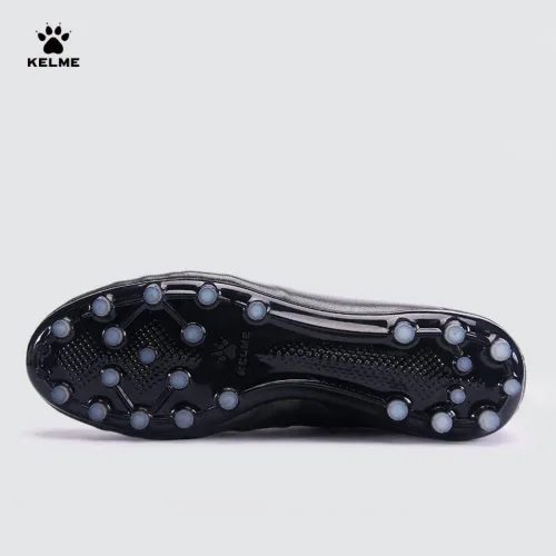 Vista 4 de KELME Zapatos de fútbol para hombre, zapatos MG de piel de becerro para exteriores, césped artificial, antideslizante, amortiguación, competición