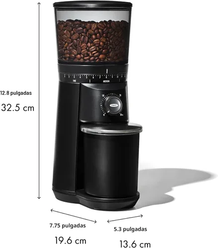 Vista 9 de OXO Brew - Molinillo de muelas cónicas - Negro mate, muelas de acero inoxidable, molienda inteligente automática de un toque
