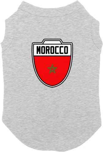 Vista 7 de Camiseta de fútbol de Marruecos - Camiseta para perro de fútbol americano (negro, talla XS)