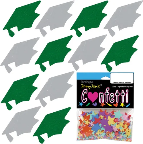 Vista 141 de Confetti Grad Cap Negro, Azul Marino Combo - 2 bolsas de media onza (1 oz)