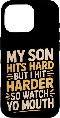 Vista 20 de My Son Hits Hard But I Hit Harder So Watch Yo Mouth - Case for iPhone XR