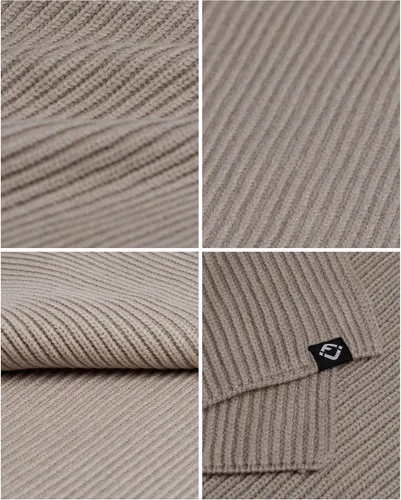 Vista 5 de Funky Junque Conjunto de bufanda y sombrero para hombres y mujeres, gorro a juego, ropa de invierno, regalos de Navidad, gorro de punto cálido