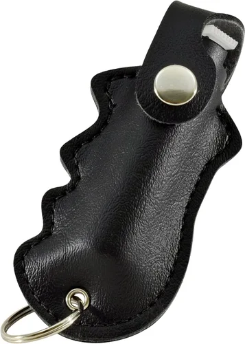 Vista 6 de 1/2 oz. Spray de pimienta con funda de agarre y accesorio de llavero, gatillo de brillo de bloqueo de giro de seguridad, fórmula de máxima