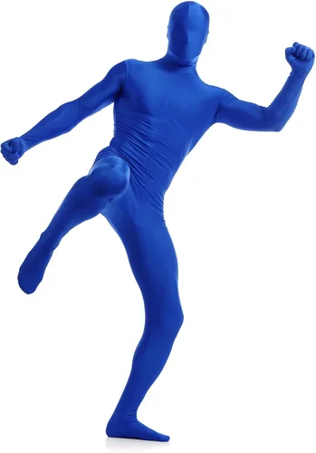 Vista 30 de Aniler Traje de Cuerpo Completo Zentai de Elastano para Hombres y Mujeres Disfraz Body Azul bebé
