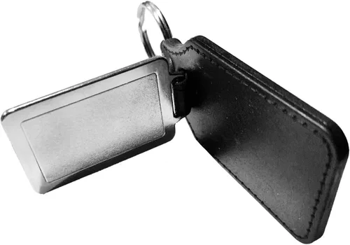 Vista 2 de Llavero de vaquero rezando con caballo, llavero de piel sintética para hombres, llavero de coche resistente para hombres y mujeres, Negro
